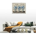 thumbnail image 4 of Busyhead Blue Flower 16"x12" Framed Canvas Art Prints, 4 of 6