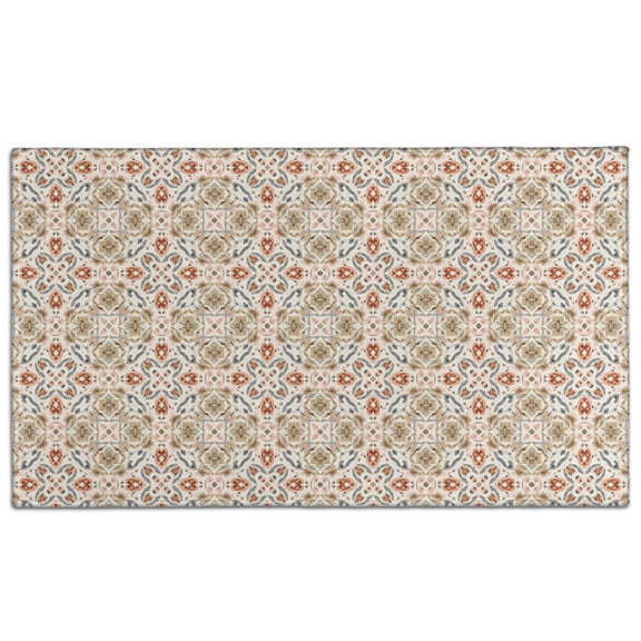 Beige Geometric Pattern Door Rugs,Washable Non Slip Door Mats Indoor,Decorative Door Mats,Entry Mat Indoor for Entrance,Bedroom,Kitchen,Bathroom,17"x30"