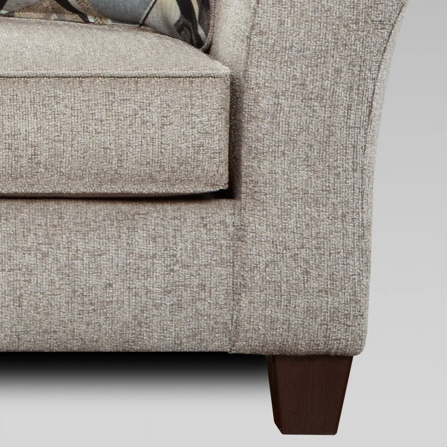 Roundhill Furniture Camero Platinum Fabric Pillowback Sofa