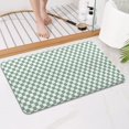 thumbnail image 4 of Green and White Checkerboard Pattern Bathroom Rugs Mat,Non Slip Microfiber Bathroom Rug,Rubber Backing,Soft Bathroom Mats for Bathroom Floor,Tub and Shower,17x27in(43x68cm), 4 of 5