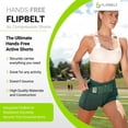 thumbnail image 2 of Pantalones cortos de compresión FlipBelt Air para mujer Jungle Green XL, 2 of 5