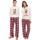 thumbnail image 4 of Winedeer-Conjunto de pijamas para parejas, ropa de dormir de Navidad, color gris, para hombre y mujer, 4 of 4