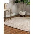 thumbnail image 6 of Unique Loom Davos Shag Collection Area Rug - Solid (7' 10" x 10' Oval Linen), 6 of 7
