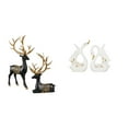 thumbnail image 1 of Escultura De Resina De Reno Y Alce Y Estatua De Cerámica De Cisne, Elegante Figura De Animal Para Mesa, Estantería, Armario, Decoración De Boda, Inauguración De La Casa., 1 of 8