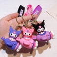 thumbnail image 4 of Llavero colgante de dibujos animados de Anime Sanrio Kuromi Mymelody, llavero de coche, bolsa de teléfono móvil, joyería colgante, regalos para niños, 4 of 5