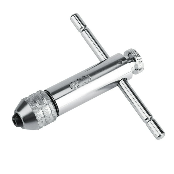 Llave de trinquete con mango en T ajustable M3 M8 y M5 M12 para juego de machos y terrajas (M5 M12 corto)