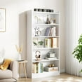 thumbnail image 3 of Tribesigns 6-Tier Tall Bookcase, 71 Inches Bookshelves and Bookcases, Floor Standing 5 Shelf Library Bookcase for Home Office, 3 of 6