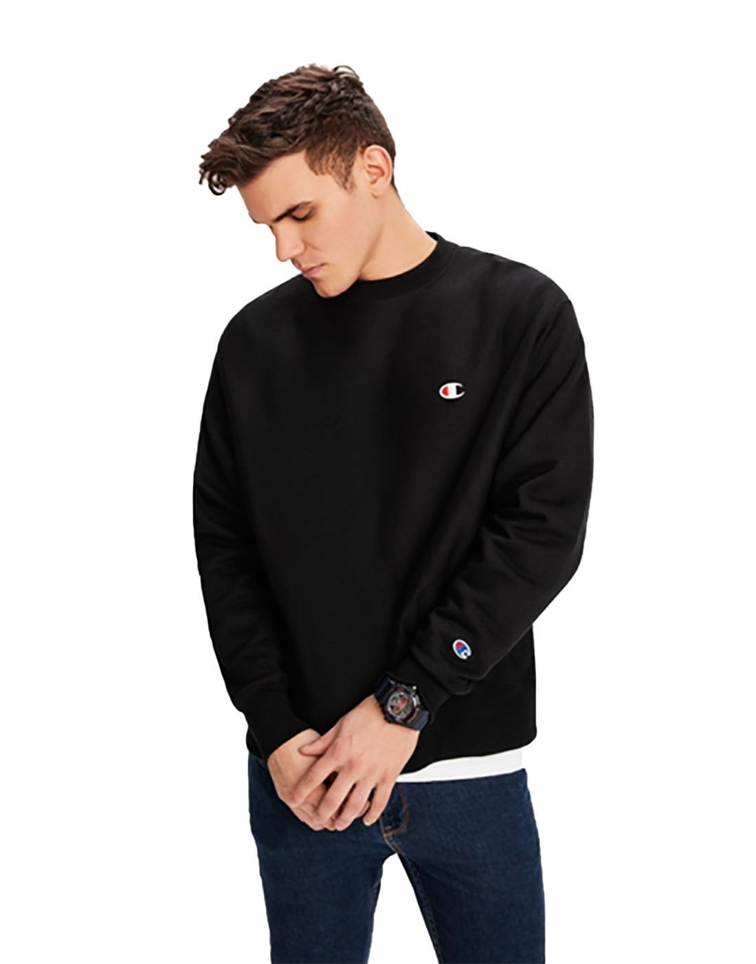 champion mens reverse weave crew