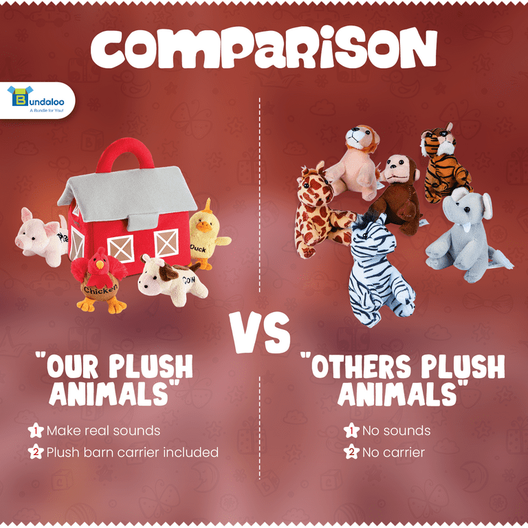 Plush farm sales animal set