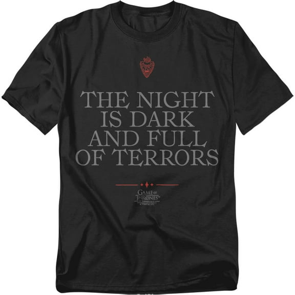 Game Of Thrones T-Shirt Night Is Dark Unisex Graphic Tee for Men & Women
