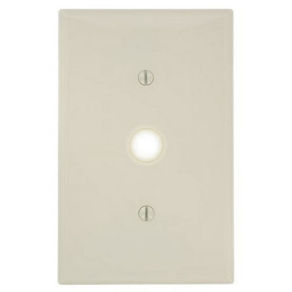 Leviton PJ11-T Light Almond Midway Nylon Single Gang .406" Cable Wall Plate