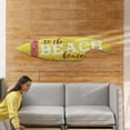 thumbnail image 4 of American Art Decor Beach House Shark Bite Plaques & Signs, Yellow - 15" H x 59.5" L x 0.75" D, 4 of 6
