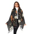 thumbnail image 3 of FORMRS Womens Scarf Winter Soft Long Big Warm Shawls Wrap Tassel Scarves, Autumn Ghost Pattern, 3 of 9