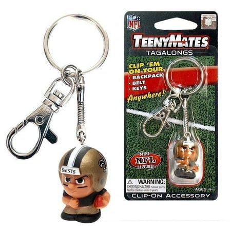 OFFICIAL NFL TEENYMATES Tagalongs Backpack Bag Clip Keychain Team