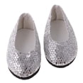thumbnail image 2 of Zapatos de Lentejuelas Zulema para muñeca americana AG de 14 pulgadas plata, 2 of 8