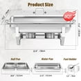 thumbnail image 6 of 8QT Chafing Dishes for Buffet 2 Pack, Half Size Chafing Dish Buffet Set, Stainless Steel Chafers and Buffet Warmers Sets, Food Warmers for Parties, 6 of 13