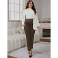 thumbnail image 3 of DARING DIVA Women's Pregnancy Pants Skinny Leg Over Belly Trousers M Green, 3 of 8