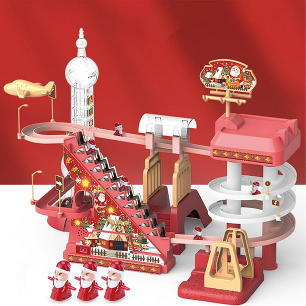 Juguete de diapositiva de pista eléctrica de Papá Noel, Diapositiva de pista de Papá Noel de Navidad Juguete de diapositiva de pista eléctrica de Papá Noel de Navidad Juguete de diapositiva de pista de Papá Noel de Navidad Rendimiento de primer nivel