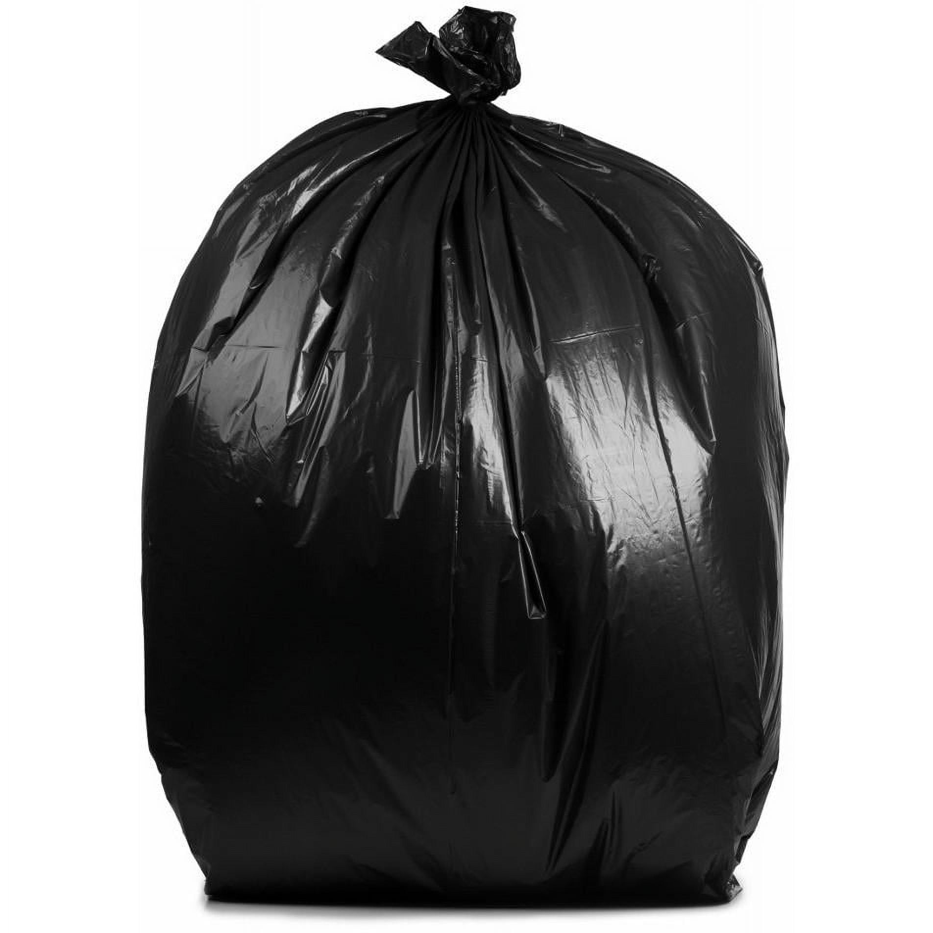 PlasticMill 100 Gallon 1.3 Mil Trash Can Liners for Outdoor, Municipal, or Township Garbage Cans - 40 Bags/case