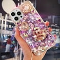 thumbnail image 2 of for iPhone 15 Pro Max Glitter Bling Case, Cute 3D Crown Heart Crystal Rhinestone Diamond Sparkle Shiny Gems Pearl with Wrist Strap Women Girls Phone Case for iPhone 15 Pro Max 6.7 inch (Pink), 2 of 4