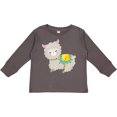 thumbnail image 3 of Inktastic Cute Llama with Colorful Blanket Boys or Girls Long Sleeve Toddler T-Shirt, 3 of 5