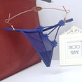 thumbnail image 5 of Fengqque Women's Sexy Lingerie Flower Print Hollow Lace Briefs Pes Thong Underwear, 5 of 8