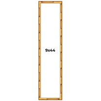 9x44 Frame Gold Bamboo Solid Wood Picture Frame | 1 Inch Moulding Width | Interior Frame Depth 0.75