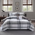 thumbnail image 3 of Home Essence Apartment Slate Super Soft Plaid Comforter Set, 3 of 6