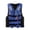 Blue, variant on Camo Life Jacket with Adjustable Straps for Hunting Fishing Outdoor Sports and Water Safety Blue M