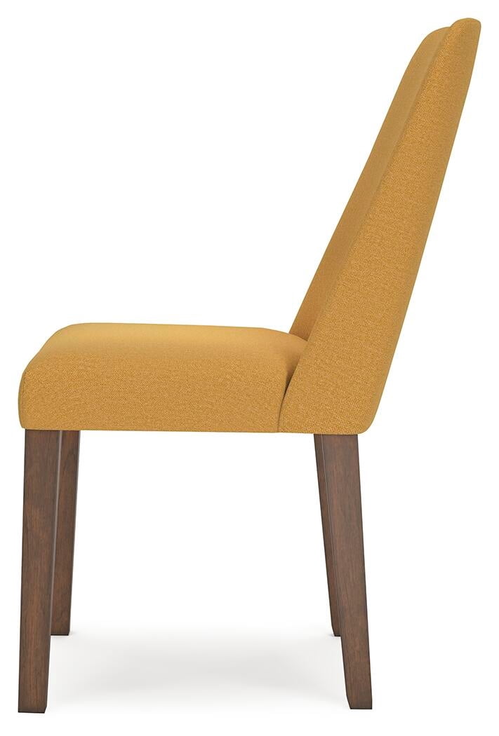 Signature Design by Ashley Lyncott Dining Room Upholstered Side Chair with Foam Cushion, Set of 2, Yellow