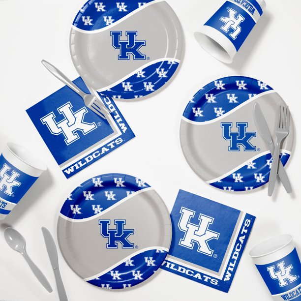 University of Kentucky Party Supplies Tailgating Kit, Serves 8 Guests