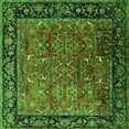thumbnail image 1 of Ahgly Company Indoor Square Oriental Green Industrial Area Rugs, 6' Square, 1 of 4