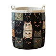 thumbnail image 7 of Quilted Laundry Basket, Large Fabric Storage Hampers, Collapsibles Fabric Organizer Basket with Handles for Bedroom, Nursery, Dormitory, 7 of 7