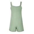 thumbnail image 6 of SDNall Womens Summer Comfortable Casual Suspender Shorts Solid Color Pocket Jumpsuit Shorts, 6 of 9