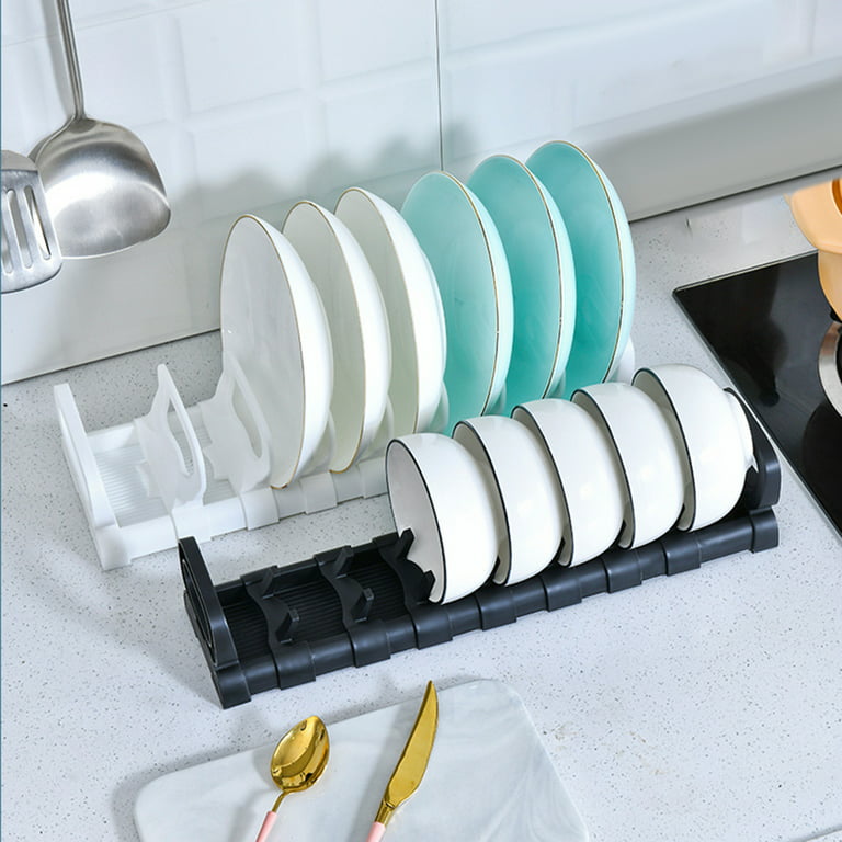 Vearear Dish Storage Rack Drain Design Rust-proof Save Space Long Time Use Not Easy to Be Damaged Keep Dishes Dry/Clean Non-Slip Multifunctional Dish