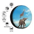 thumbnail image 5 of Balery Elephant Giraffetire Cover Waterproof Dust-Proof, Universal Spare Wheel Tire Cover For Trailer, Rv, Suv Truck And Vehicle Camper Accessories-17 Inch, 5 of 9