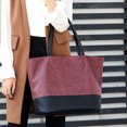 thumbnail image 2 of Ladies Tote Bag Large Capacity Fashion Dual Color Shoulder Tote Top Handle Bag, 2 of 4