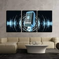 thumbnail image 2 of wall26 Canvas Print Wall Art Vintage Retro Blue Chrome Microphone Music Instruments Photography Modern Rustic Scenic Urban Multicolor Colorful for Living Room, Bedroom, Office - 16"x24"x3 P, 2 of 4
