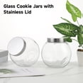 thumbnail image 4 of 2 tarros de cristal para galletas, tarros de caramelos de fácil acceso con tapa hermética, recipientes para aperitivos de gran capacidad de 75 oz, botes de cocina para galletas, té, harina, golosinas, 4 of 7
