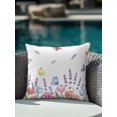 thumbnail image 3 of Outdoor Pillows Waterproof, Spring Floral Throw Pillows with Inserts Included, Tulip Summer Flowers Botanical Butterfly Indoor Outdoor Decorative Lumbar Pillow for Bed/Couch/Patio 16"x16", 1Pcs, 3 of 8
