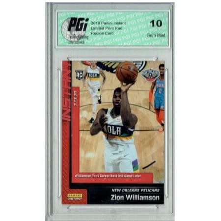 Zion Williamson 2019 Panini Instant #91 Career Best 1 of 1299 Rookie Card PGI (Best Games For Note 3 2019)