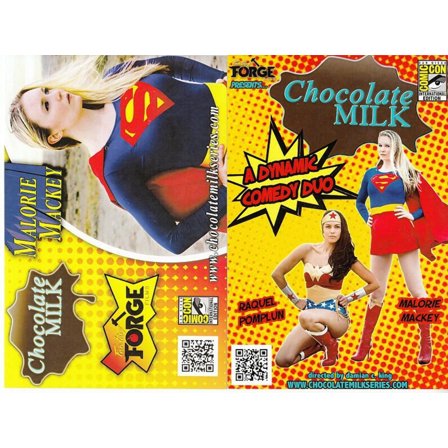 Raquel Pomplun and Malorie Mackey (Bench Warmers) Chocolate Milk 2015 Comic-Con 4x6 promo cards