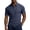 Blue #011, variant on Mens Polo Shirts Textured Knit Stretchy Regular Fit Collared Golf Shirts, 2XL