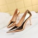 thumbnail image 5 of Nuevo estilo de mujer, moda, banquete, tacones altos, metal, tacón fino, muesca poco profunda, puntiaguda, discoteca, zapatos individuales sexys para damas de lujo, 5 of 5