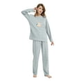 thumbnail image 2 of GLOBAL Women's Cozy Coral Fleece Long Sleeve Pajama Set , Soft Thermal Sleepwear, S-XXL, 2 of 6