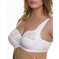 thumbnail image 3 of Full Coverage Underwire Bra Comfort Minimizer Non-padded Wide Straps Support Panels Plus Size 34 36 38 40 42 / B C D E F G ( 40D, White), 3 of 4