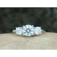 thumbnail image 2 of Moissanite Engagement Ring, Moissanite Rings for Women Couples, 2CT Lab Created Round Diamond In 18K White Gold Over Sterling Silver Engagement Rings-4.5, 2 of 8