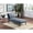 Navy, variant on Solid Wood Legged Black Chaise with Foam Filler / Comfortable Seating Option