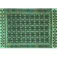 thumbnail image 1 of Ahgly Company Machine Washable Indoor Rectangle Southwestern Turquoise Blue Country Area Rugs, 8' x 12', 1 of 4