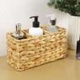 thumbnail image 2 of 1pcs Water Hyacinth Wicker Storage Baskets, Pantry Baskets Kitchen Organizers,Hand-Woven Baskets， 3-Section Wicker Baskets For Shelves（23*10*13CM）, 2 of 4